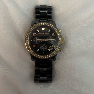 Black and Gold Michael Kors Watch